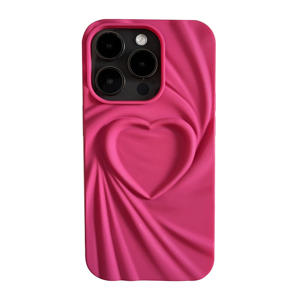 Creative Pleated Love Phone Case